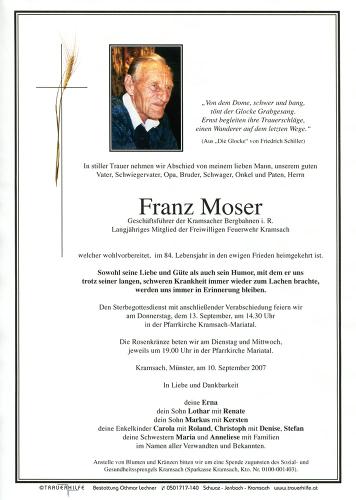 Parte von Franz Moser
