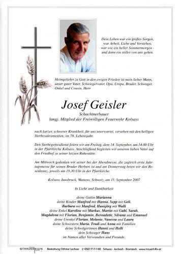 Parte von Josef Geisler