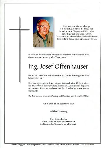 Parte von Josef Offenhauser