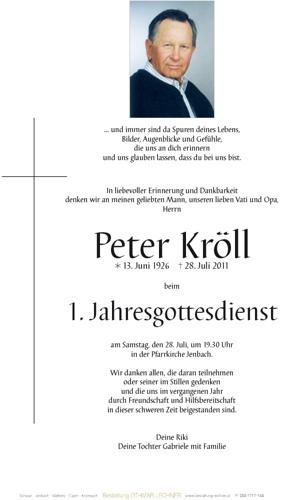 Parte von Peter Kröll