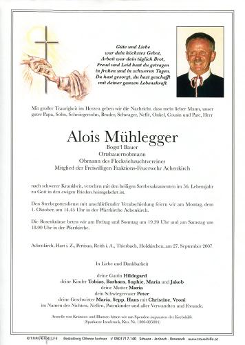 Parte von Alois Mühlegger