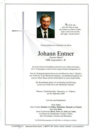 Parte von Johann Entner