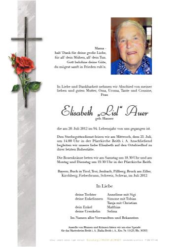 Parte von Elisabeth Auer