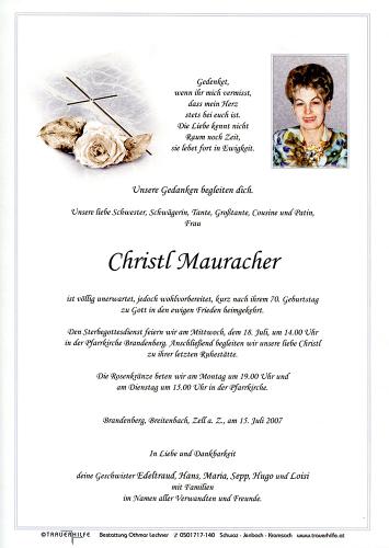 Parte von Christl Mauracher