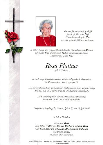 Parte von Rosa Plattner