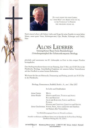 Parte von Alois Lederer