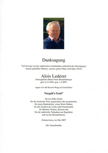 Parte von Alois Lederer