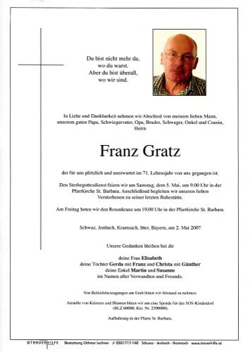 Parte von Franz Gratz