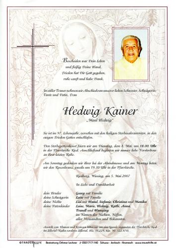 Parte von Hedwig Kainer