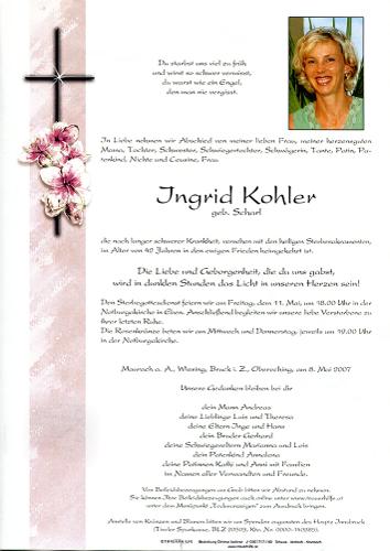 Parte von Ingrid Maria Kohler