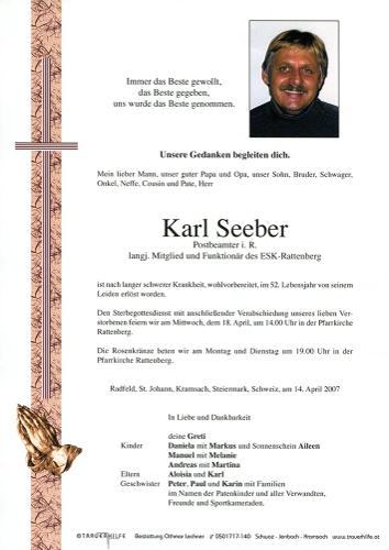 Parte von Karl Seeber