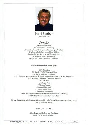 Parte von Karl Seeber