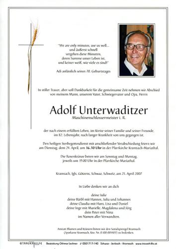 Parte von Adolf Unterwaditzer