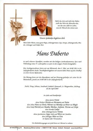 Parte von Johann Daberto