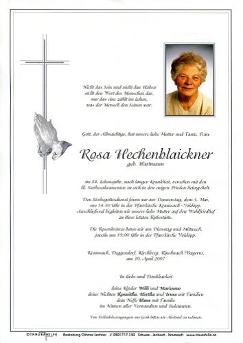 Parte von Rosa Hechenblaickner