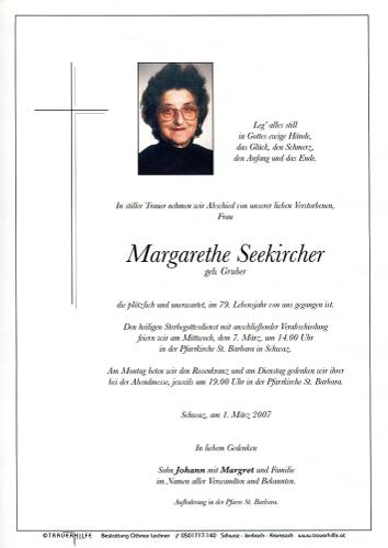 Parte von Margarethe Seekircher
