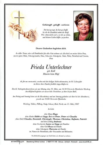 Parte von Frieda Unterlechner