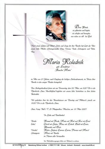 Parte von Maria Kolednik
