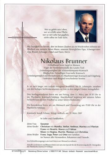 Parte von Nikolaus Brunner