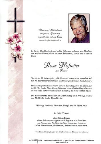 Parte von Rosa Hofreiter