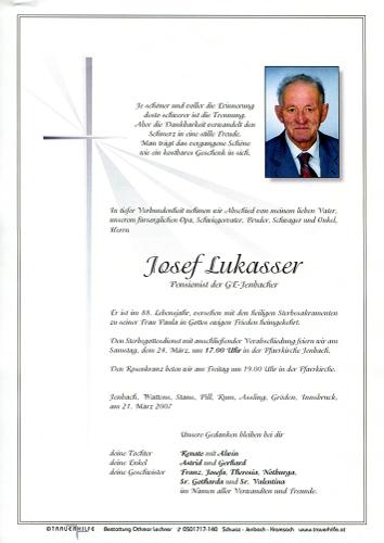 Parte von Josef Lukasser