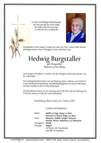 Parte von Hedwig Burgstaller