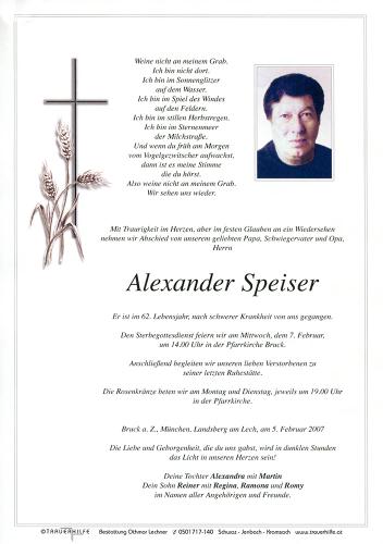 Parte von Alexander Speiser