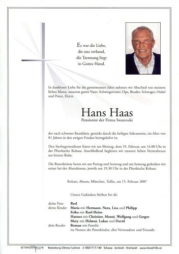 Parte von Johann Haas