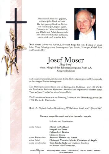 Parte von Josef Moser
