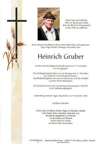 Parte von Heinrich Gruber