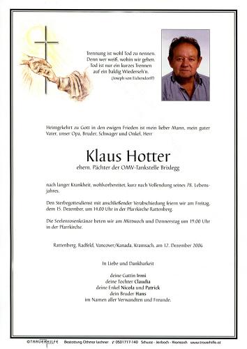 Parte von Klaus Hotter