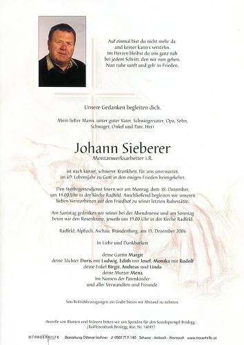 Parte von Johann Sieberer