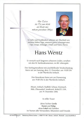Parte von Hans Wentz