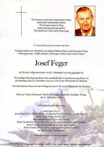 Parte von Josef Feger