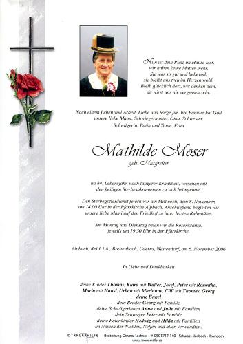 Parte von Mathilde Moser