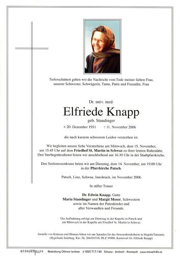 Parte von Knapp Elfriede Dr.