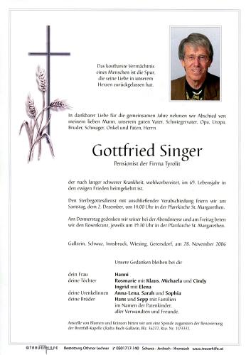 Parte von Gottfried Singer