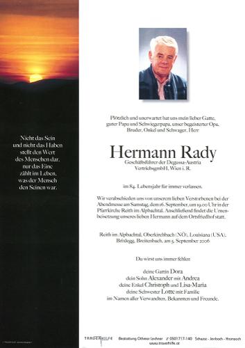 Parte von Hermann Rady