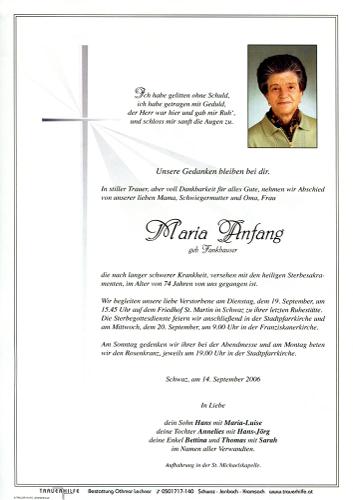 Parte von Maria Anfang