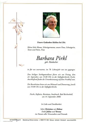 Parte von Barbara Pirkl