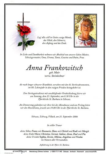 Parte von Anna Frankowitsch