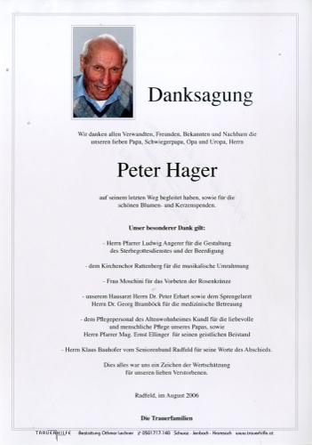 Parte von Peter Hager
