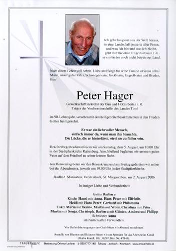 Parte von Peter Hager