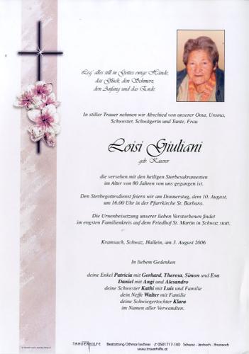 Parte von Aloisia Giuliani