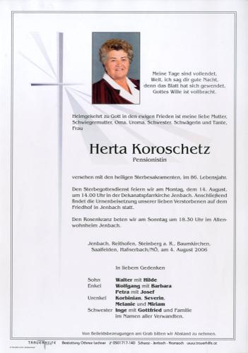 Parte von Herta Koroschetz