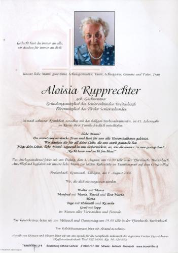 Parte von Aloisia Rupprechter