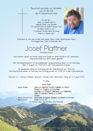 Parte von Josef Plattner