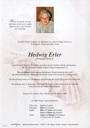 Parte von Hedwig Erler