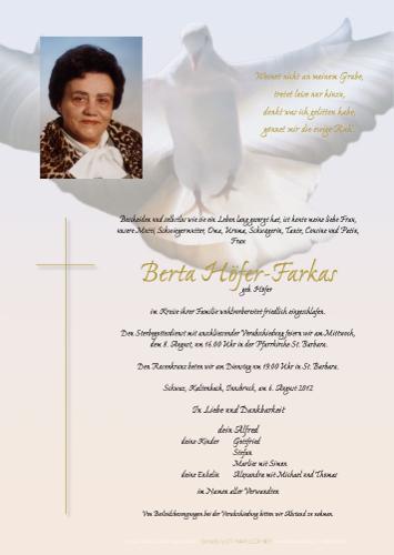 Parte von Berta Höfer-Farkas