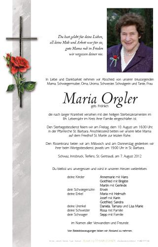 Parte von Maria Orgler